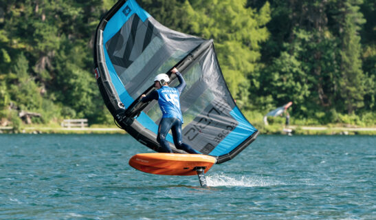 ENSIS Heinar Brandstötter at the GWA Wing Foil Race St. Moritz
